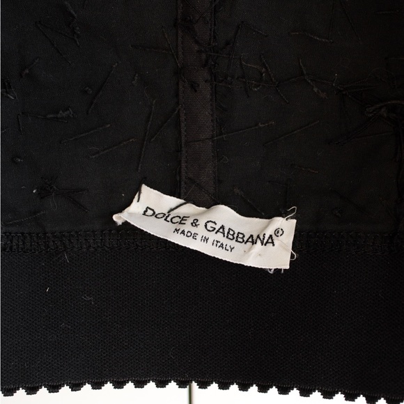 Dolce&Gabbana Vintage 1990s Rainbow Multicolor Crystal Candy Black Bustier Top - Picture 12 of 12